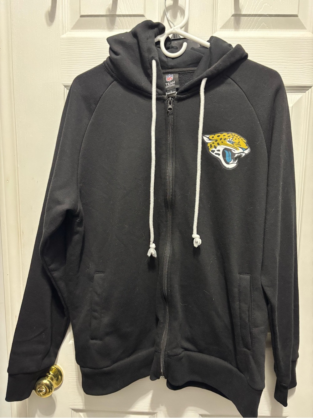 NFL Black Full-Zip Hoodie with Jaguars Logo